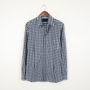 DIESEL Black Gold Men's Button up Shirt Blue Plaid Cotton size 48